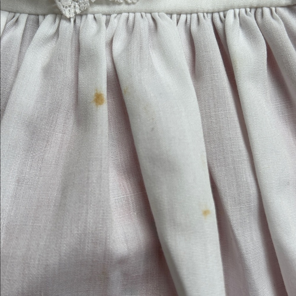 Vtg BRYAN 18 Months Girl Toddler Baby Floral Dress Red White w Lace READ MORE - Picture 6 of 11